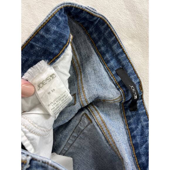 Joe's Jeans Cleo Medium Wash Skinny Leg Raw Hem Stretch Denim Capsule Staple - Picture 3 of 6
